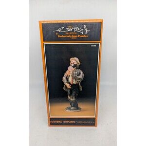 Emmett Kelly Jr Cotton Candy Flambro Clown Figurine With Box 9825